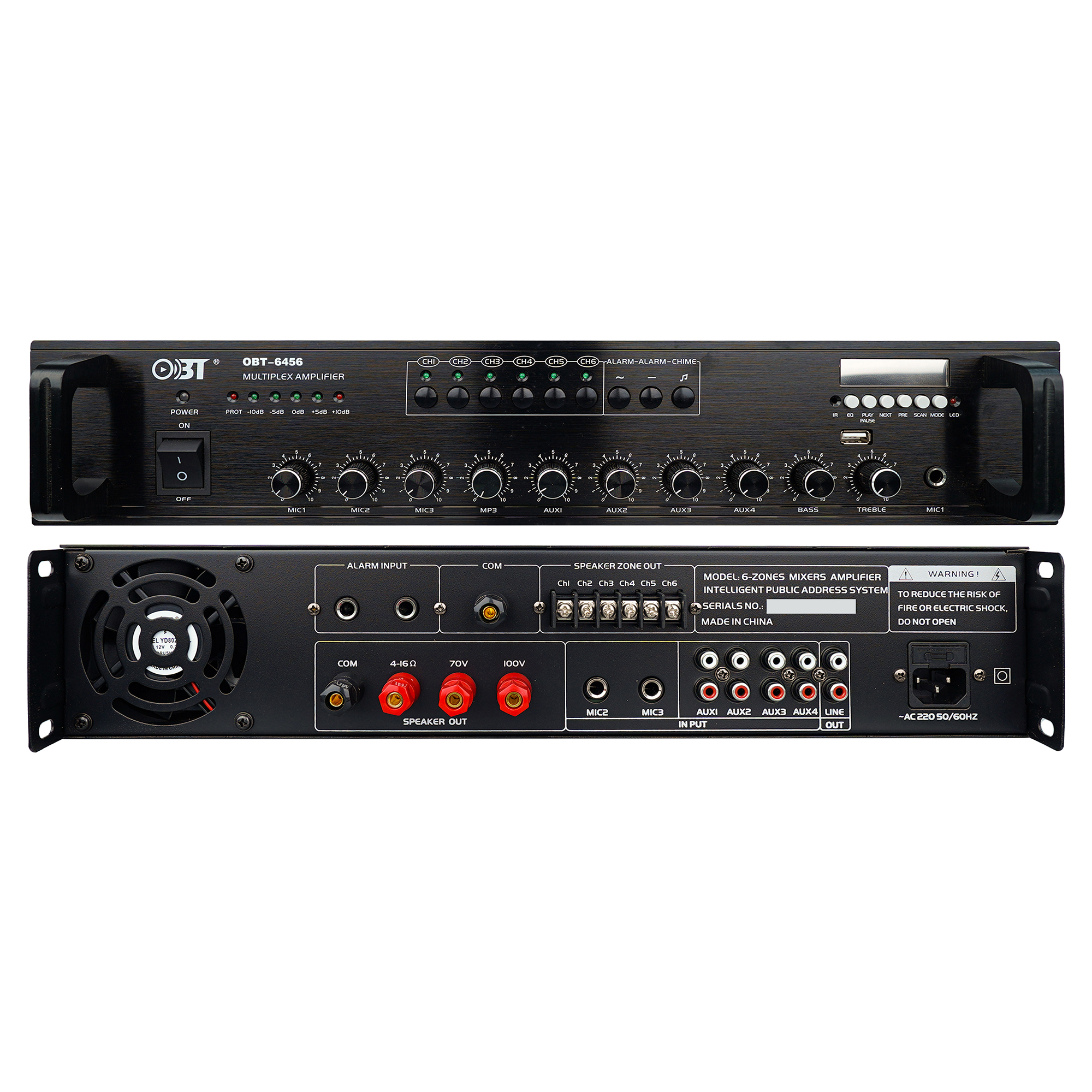 六分區定壓功放機 OBT-6456